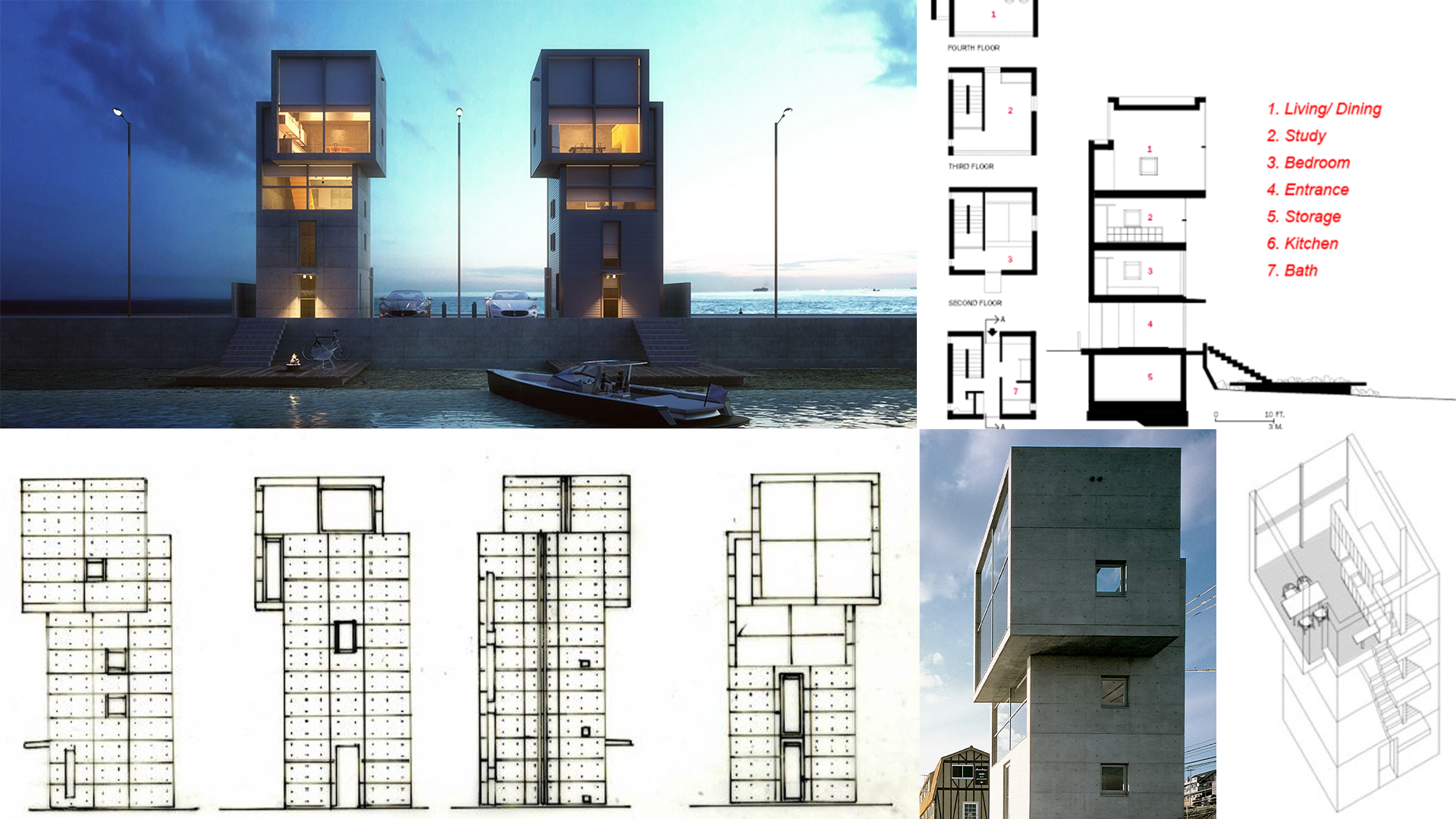 The 4X4 House By Tadao Ando ArchEstudy Residential
